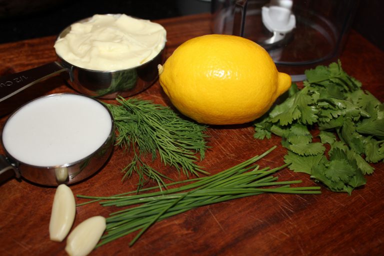 Ingredients for herb dressing